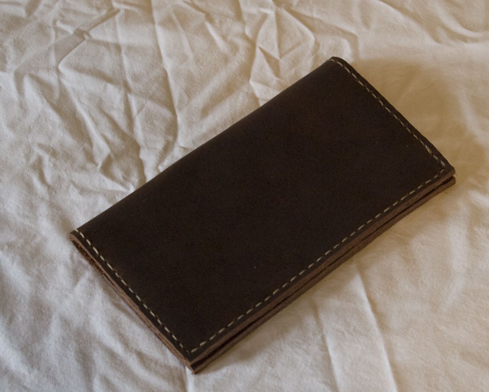 Handcrafted Leather Checkbook cover
