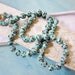 Vintage Necklace Chinese Hand Painted Porcelain Beads Blue Flowers Lotus 1950s Jewelry