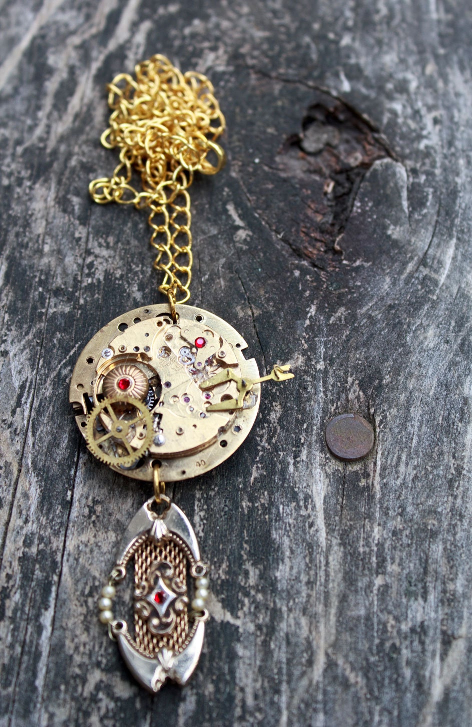 Pendulum - Upcycled Vintage Watch Pendant