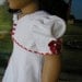 Clearance priced - 30% off - American Girl linen princess seamed vintage style dress, with hairbow