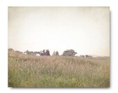 Landscape photo, Country Photography, landscape print, green farm, barn, silo, hills, trees,  field,  purple and tan grasses, rural