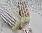 Mr. and Mrs. Wedding Cake Forks