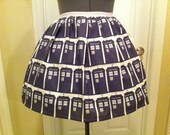 One of a kind tardis inspired skirt - Made to order
