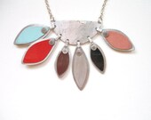 abstract modern salvaged metal necklace /  COLLAR PLUME