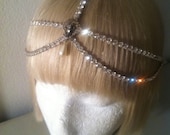 1920s Diamante Juliet Antique Bridal Headpiece-Art Deco Wedding Bride Crystal Headdress-Art Nouveau The Great Gatsby