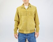 CLEARANCE - 50% OFF - Vintage Mens Leonardo Fini Leather and Knit Zippered Jacket