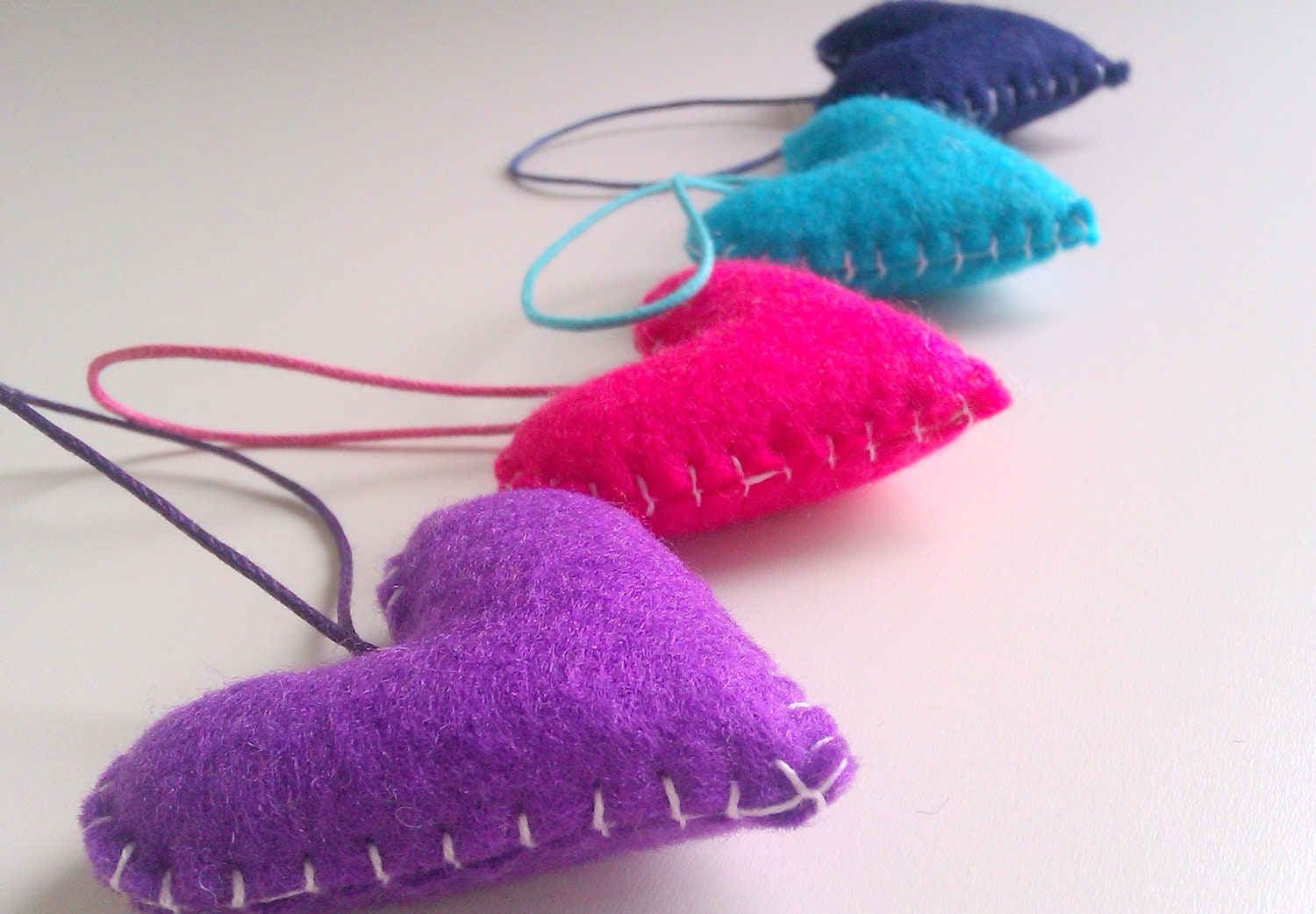 Wedding/party Hearts Decorations - winter, turquoise, navy, hot pink, purple - Set of 4 - Ornaments/favors/decor/gifts Il_170x135