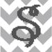 Chevron Style with Initial Cross Stitch Pattern 4" x 6" You choose the letter