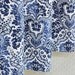 84 LONG Navy Damask Shower Curtain - 72 x 84 LONG