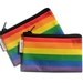 SALE - RAINBOW colors - printed Wallet - cute colorful cotton coin purse with black zipper