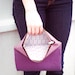 Plum purple ombre foldover clutch