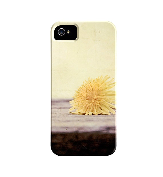 Yellow iPhone Case 5, 4s, 4 - dandelion iphone case - nature iphone 5 case - cute iphone 4 case - iphone 5 cover - modern cell phone 4s case