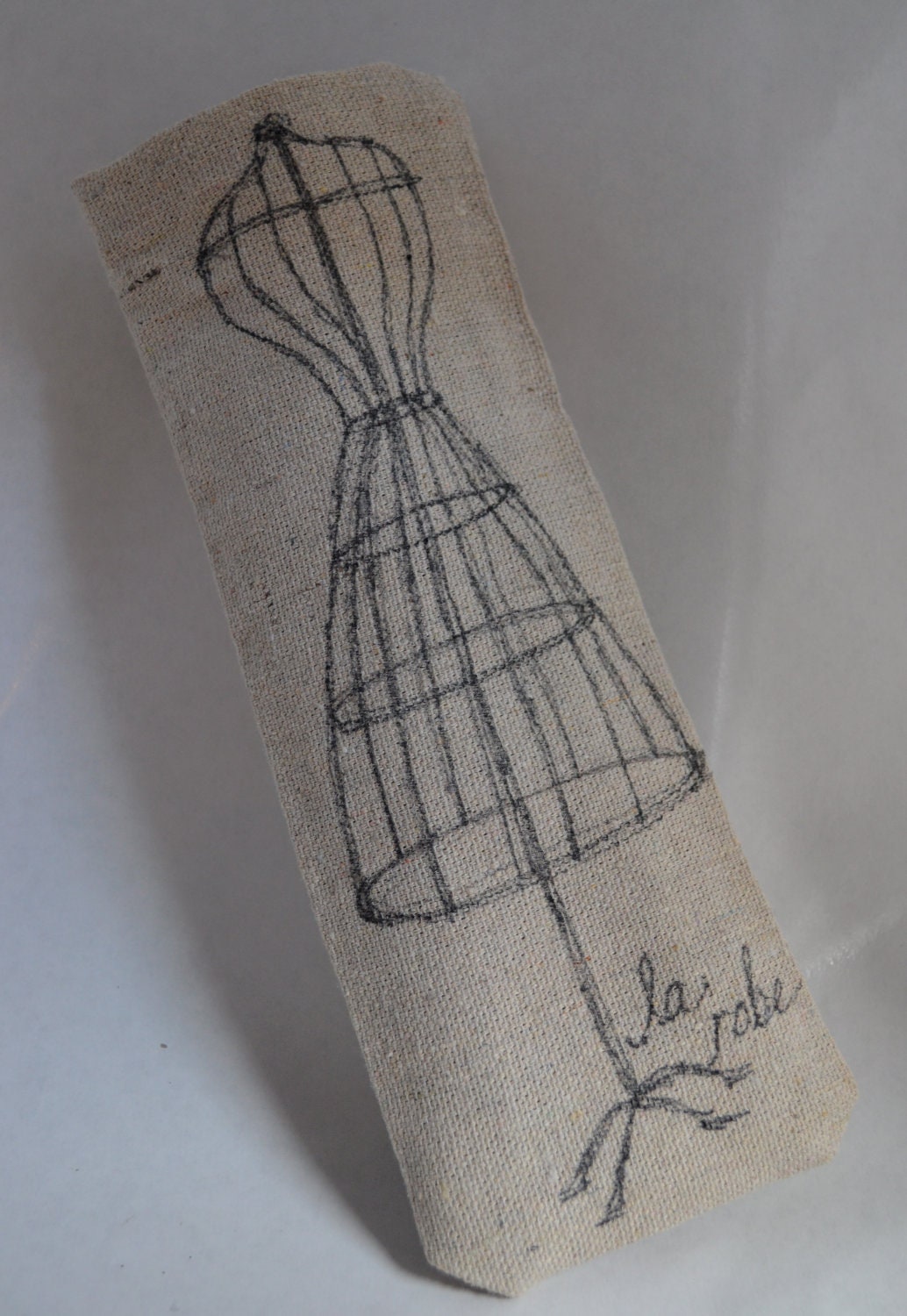Hand Drawn French Inspired Eyeglass Case