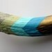 Gold, Turquoise, Aqua and Green Painted Chevron Antler - Medium