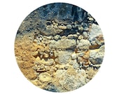 Pluto square photo 20x20cm (8x8inches) Earth photography Yellow blue Shade Nature photo Rustic Scientist School science