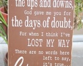 God gave me you lyrics hand painted wood sign