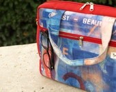 13 inch Ultrabook Bag, Messanger Bag, Sleeve Bag with Handles, WATERPROOF LINING, Modern Red Lips  Bag