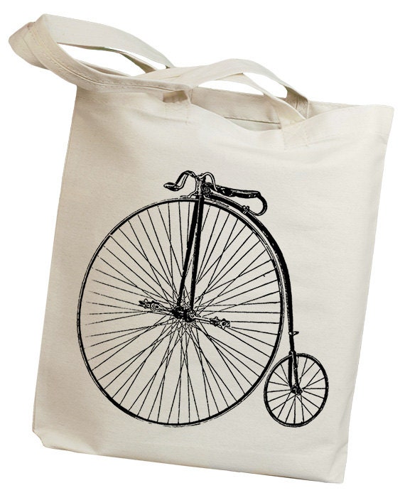 Retro Bike Vintage Eco Friendly Canvas Tote Bag (iob001)