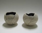 Set of two sphere succulent and cactus planters - dia 4.2"