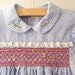 1950's Handmade Sky Blue Floral and Bright Red Dress