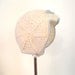 1940's Hand Knit Ivory and Blue "Bunny" Bonnet