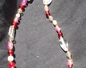 Handmade Pink and Silver Necklace-- Sale Price