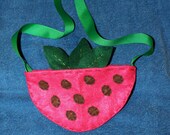 Small Felt Strawberry Shoulder Bag Purse Novelty Child Birthday Present Gift Fruit Holiday Summer Spring Playtime