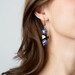 Handmade Earrings, Blue and Gold Ceramic Handmade Africa Beaded Earrings