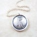 Personalized monogram wax seal initial necklace pendant jewelry in letter R, hand made from recycled silver, custom made to order