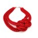 Coral Red Rope Statement Necklace