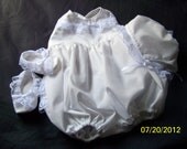 Lace ruffled romper baby girl baptism, confirmation, flower girl, christening