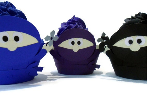 Ninja Cupcake Wrappers - set of 12