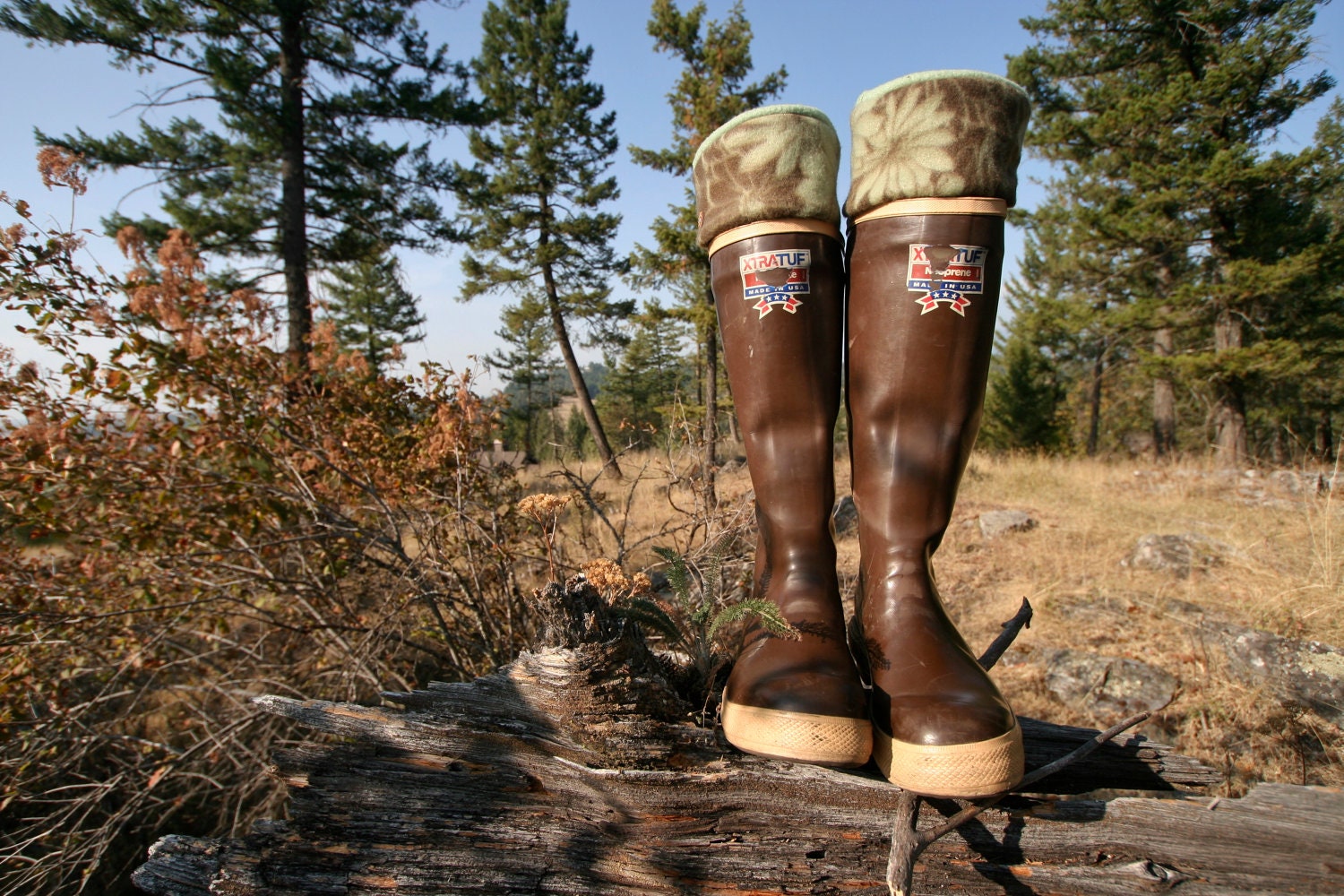 SLUGS Fleece Rain Boot Liners Sage With Nature Floral Pattern Cuff, Spring Fashion, Hunter Boot Socks, Camping Chic (SM/MED 6-8)
