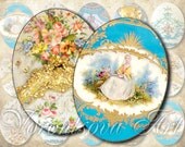 VERSAILLES Digital Collage Sheet Printable Images glass pendant supplies Oval 30x40mm 801