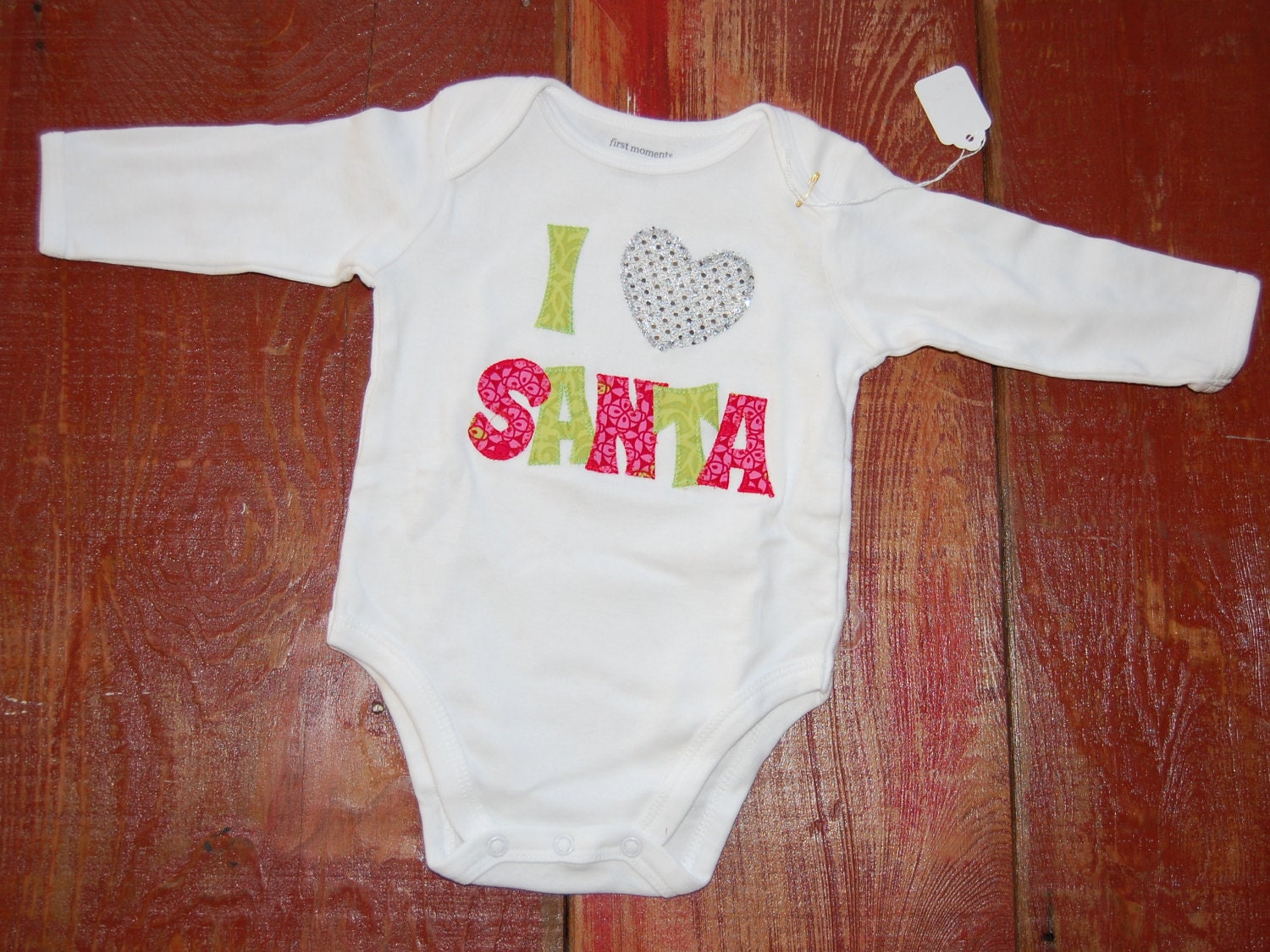 0-3 months I LOVE SANTA onesie Ready to ship