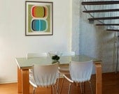 colour set ,  mid century design art print by pool pony, NEW EXTRA LARGE size