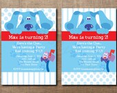 Custom Printable Blues Clues Birthday Invitation