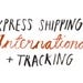 Express International shipping with tracking