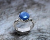 Custom Made In Your size - Cute as a button Kyanite sterling ring