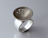 Starring at the constellation sterling ring - Custom Made In Your Size