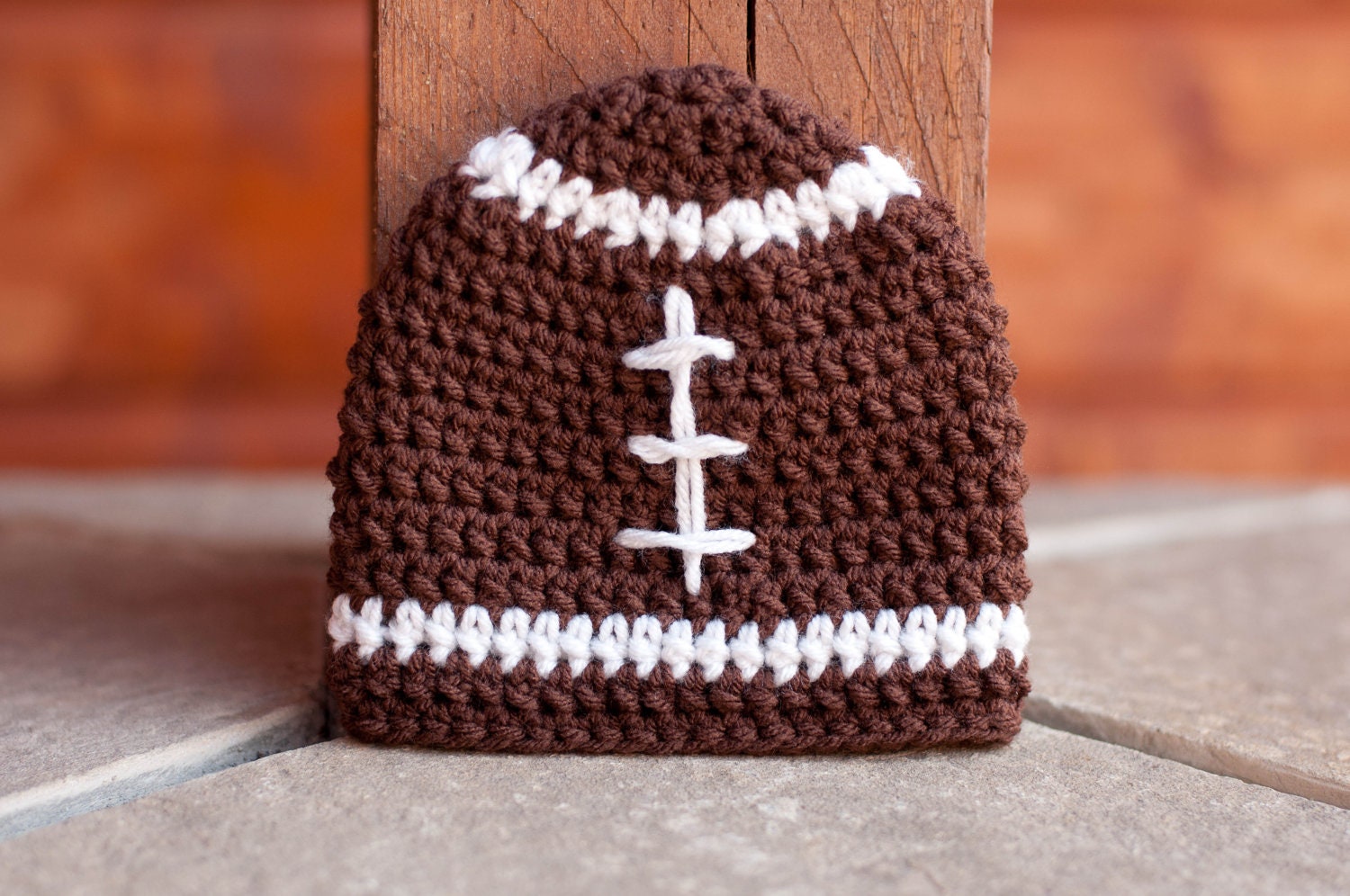 CROCHET PATTERN - Football Beanie