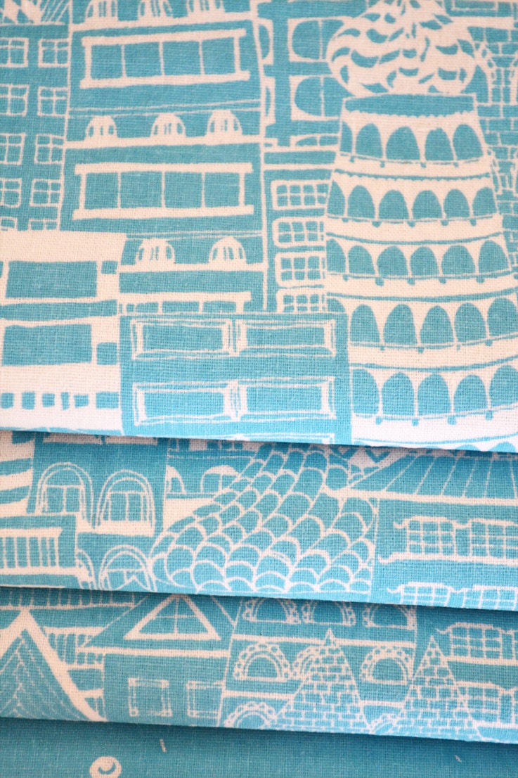 THROUGH STREETS hand printed craft panel