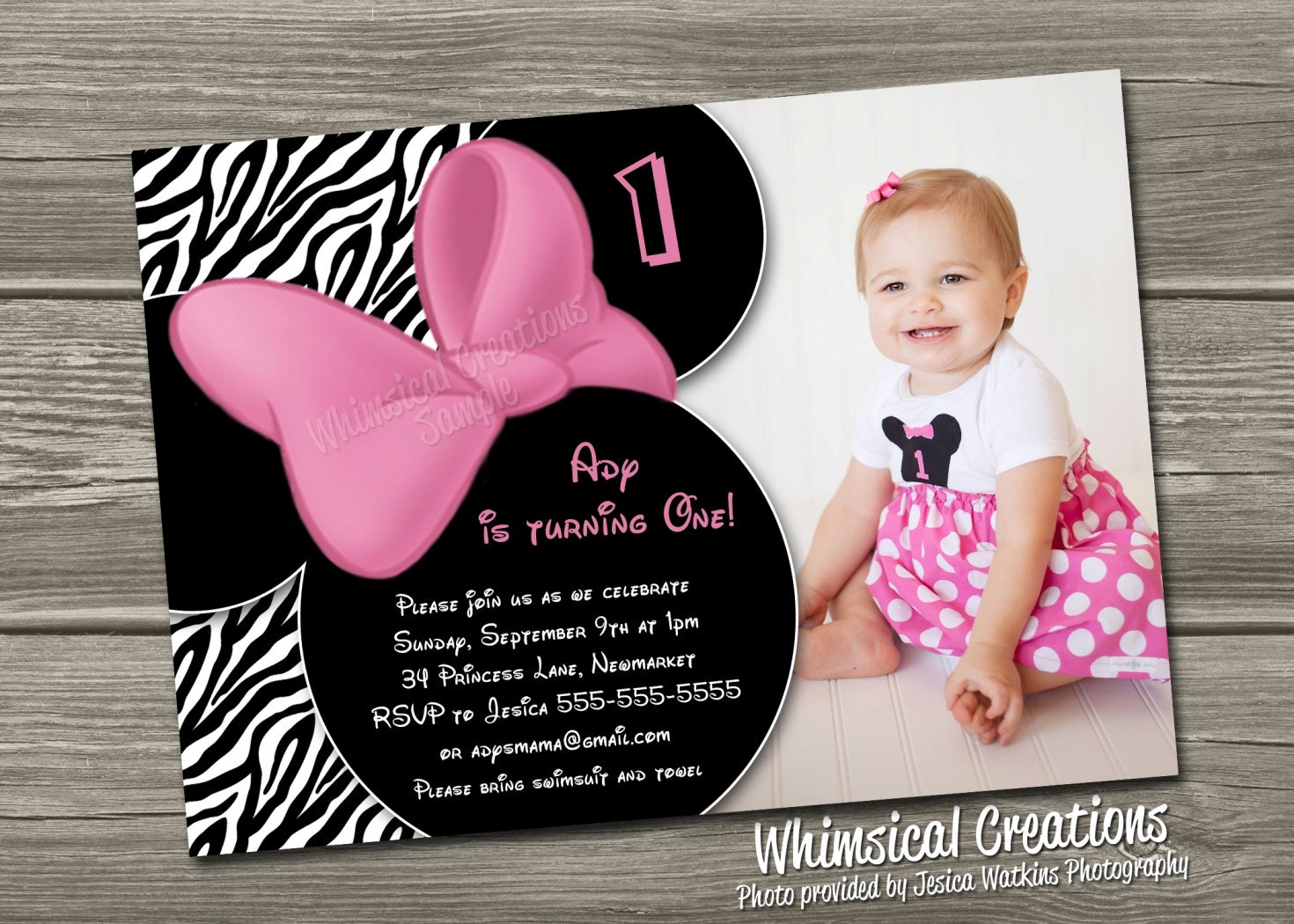 Minnie Mouse Birthday Invitation (Digital File) I Design, You Print - Includes 50% OFF coupon for Thank You card