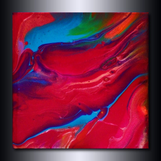12 x 12 Print: Contemporary Magenta Pink Abstract