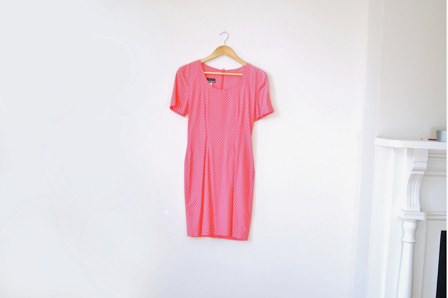 Pink and White polkadot dress