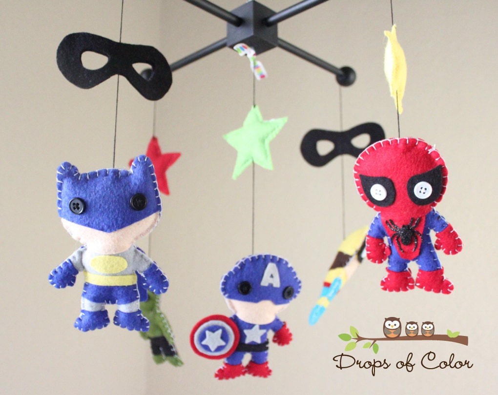 Baby Mobile - Baby Crib Mobile - Nursery Super Heroes Mobile (You Can Pick Other Custom Heroes)