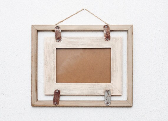 Wall Decor, Customisable Distressed Wooden Frame, Frames,  valentines day, Shabby Chic - 10 x 8 1/2 " outside, 5 1/2 x 4 " inside