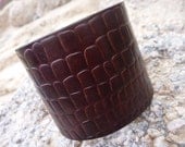 Brown Leather Bangle/Cuff Bracelet . Unisex