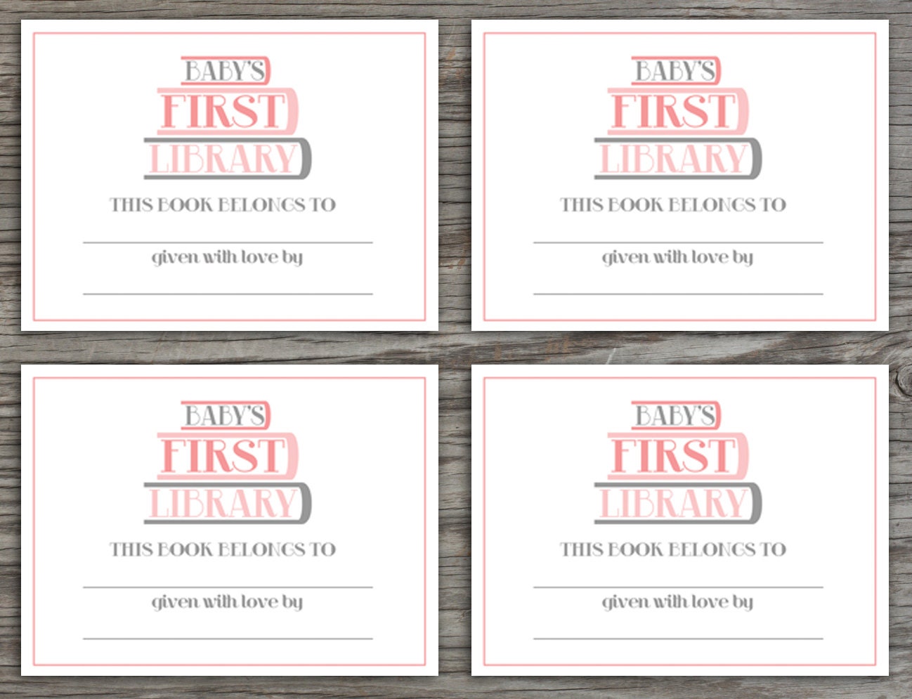 Custom Printable: Book Theme Baby Shower Book Plate