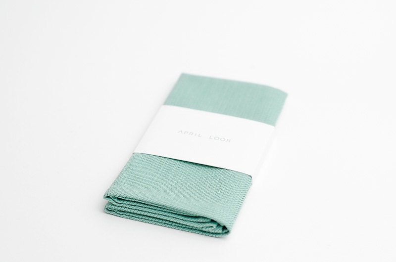 Mint green pocket square